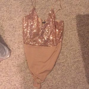 Tan body suit